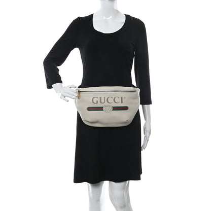 Gucci Grained Calfskin Logo Belt Bag White 2 of 10