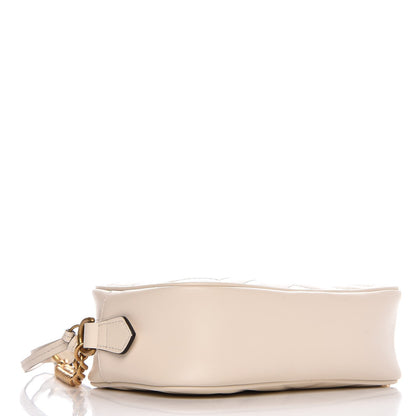 Gucci Calfskin Matelasse Mini GG Marmont Chain Shoulder Bag White 4 of 7