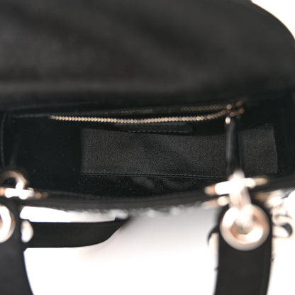 Christian Dior Satin Crystal Cannage Mini Lady Dior Black 5 of 10