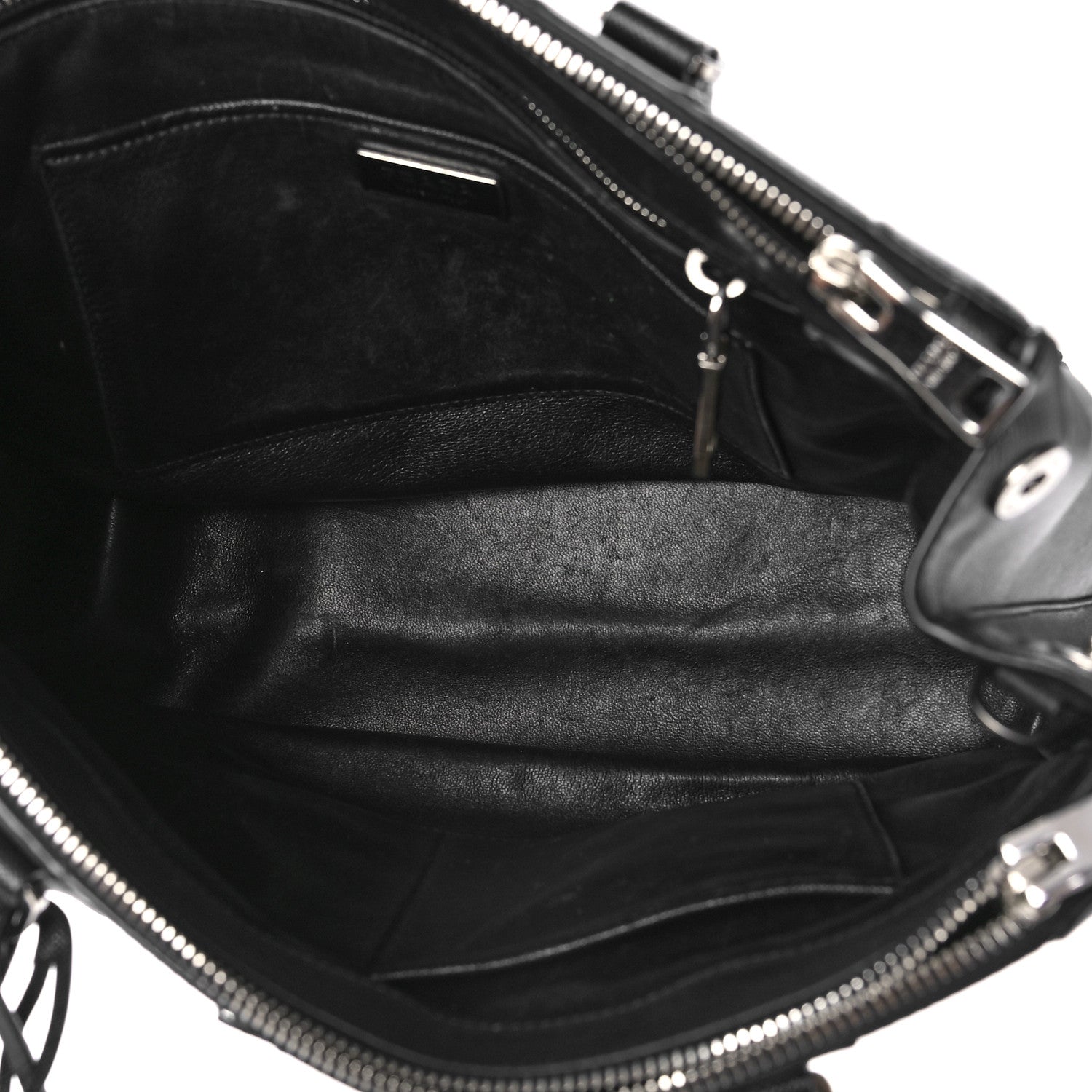 Prada Saffiano City Calf Medium Galleria Double Zip Tote Black 4 of 11