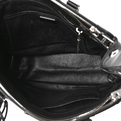 Prada Saffiano City Calf Medium Galleria Double Zip Tote Black 4 of 11
