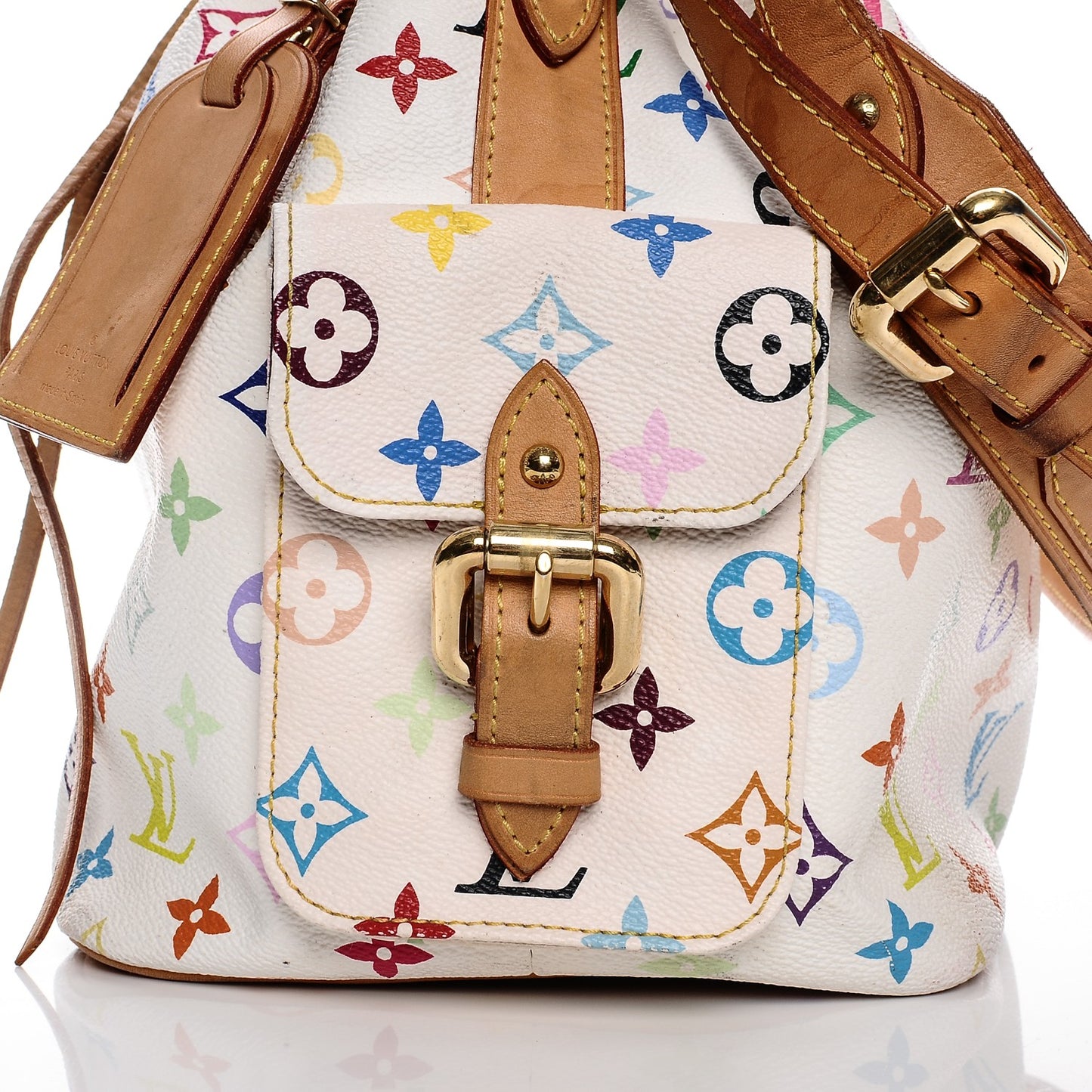 Monogram Multicolor Petit Noe White
