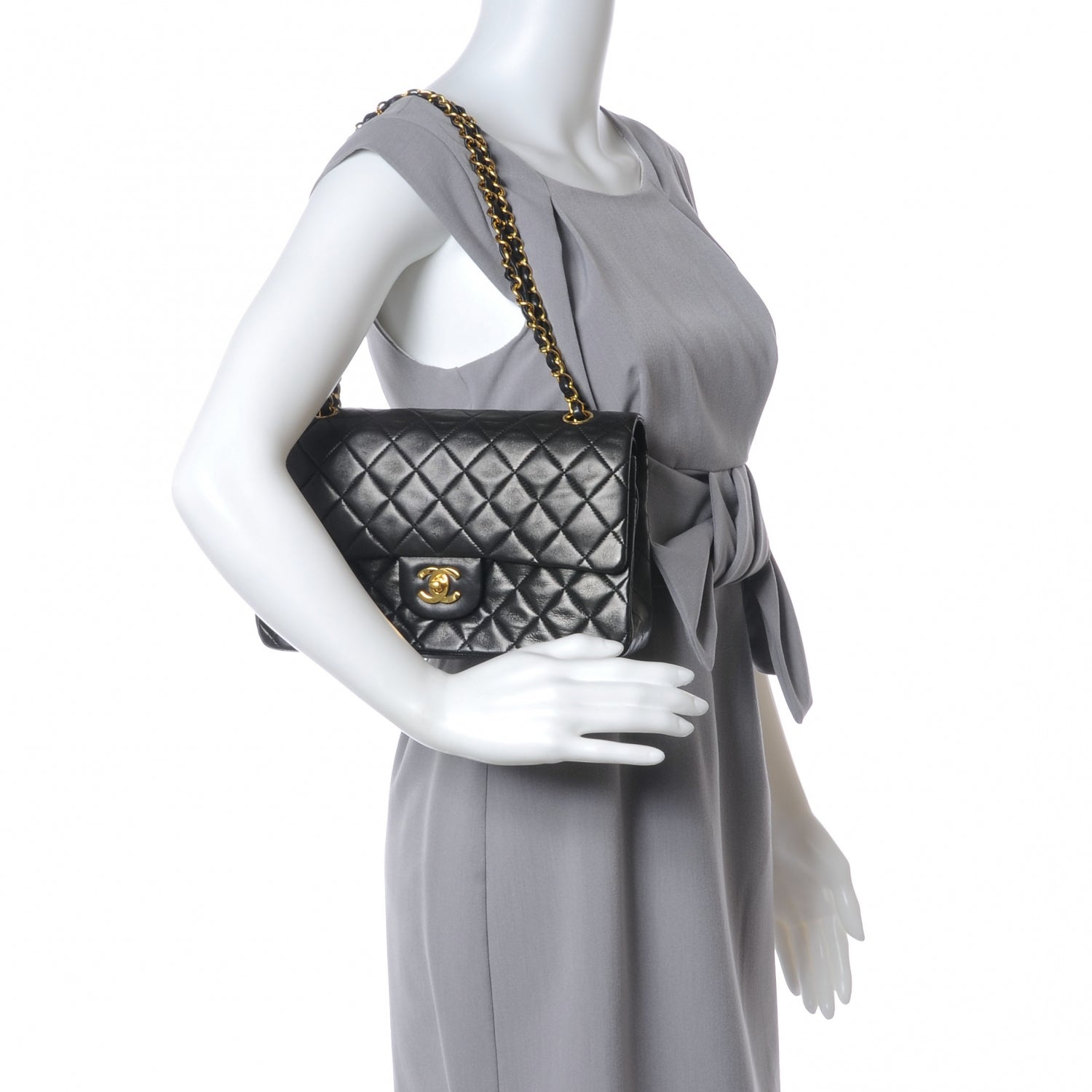 Chanel Lambskin Medium Double Flap Black 2 of 8