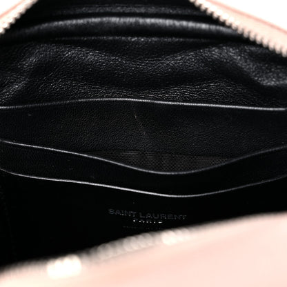 Saint Laurent Grain De Poudre Matelasse Monogram Mini Lou Camera Bag Marble Pink 10 of 11