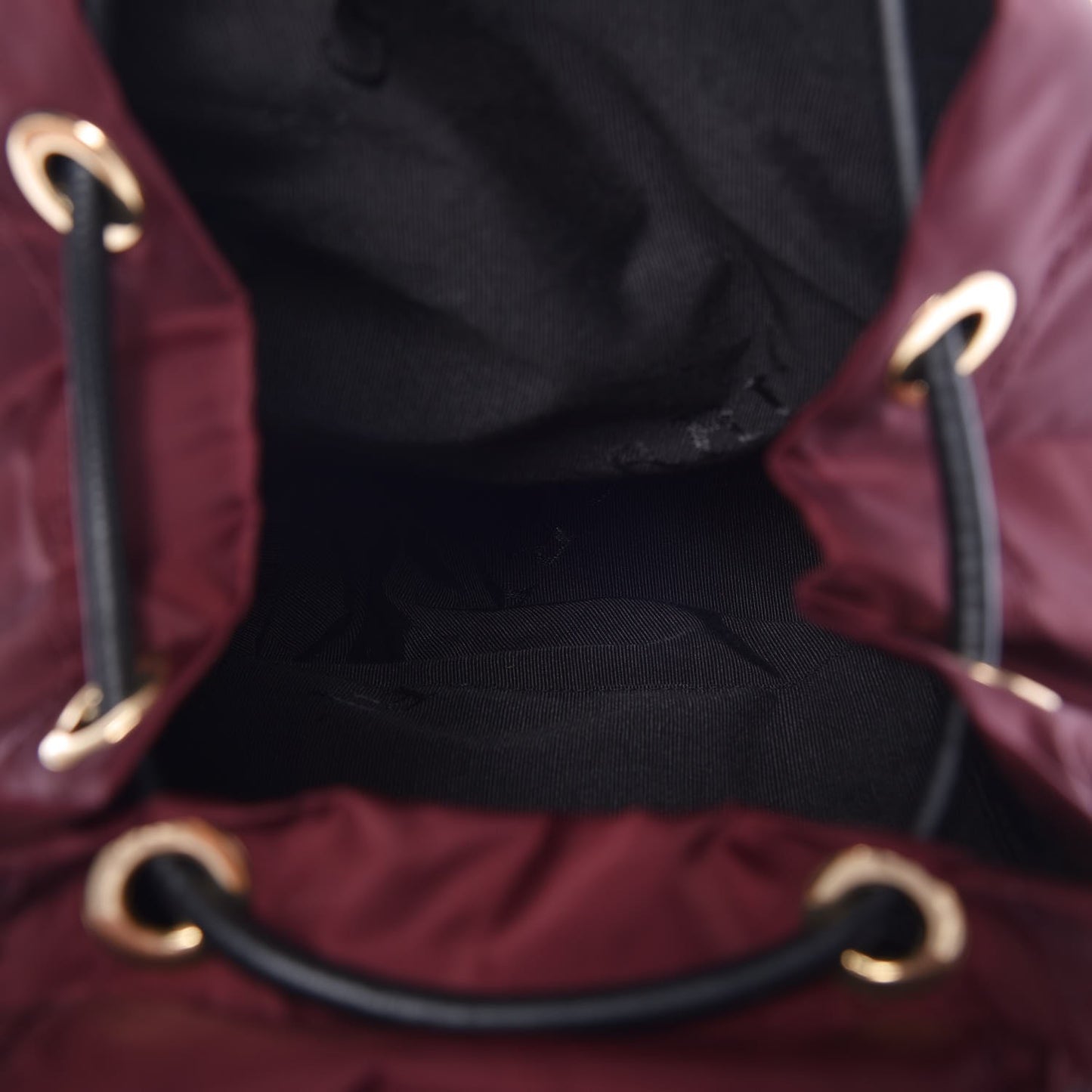 Nylon Small Rucksack Backpack Burgundy Red