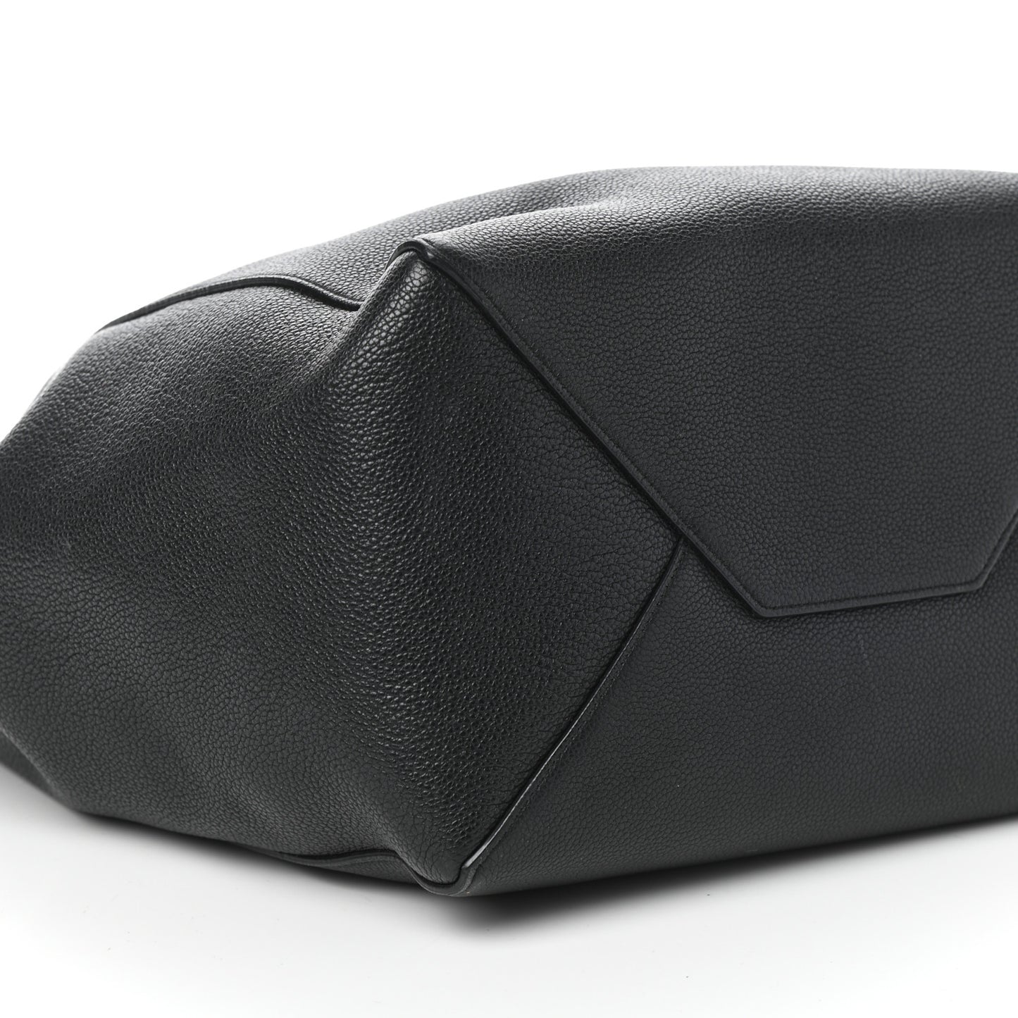 Soft Grained Calfskin Small Belt Cabas Phantom Black