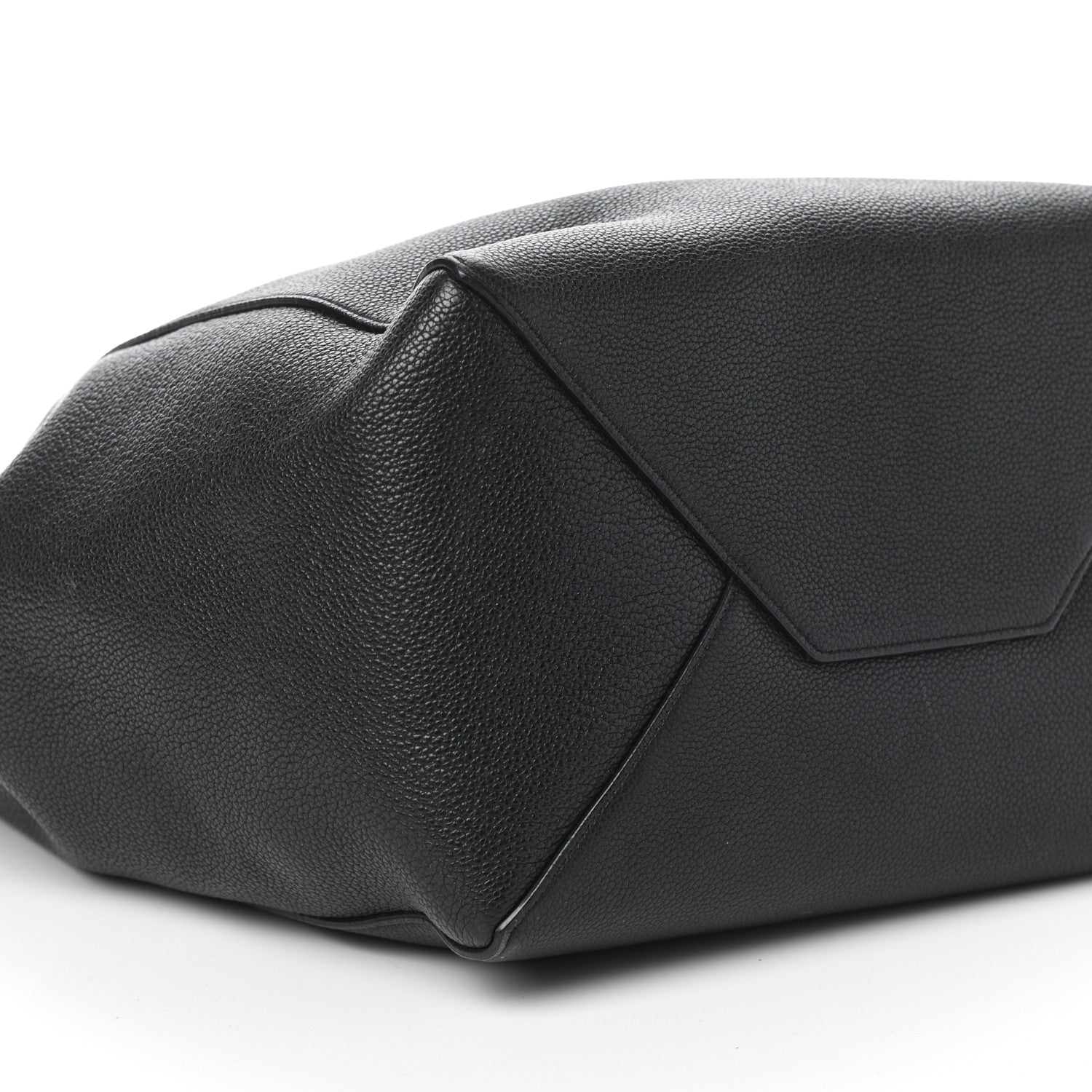Celine Soft Grained Calfskin Small Belt Cabas Phantom Black 8 of 9