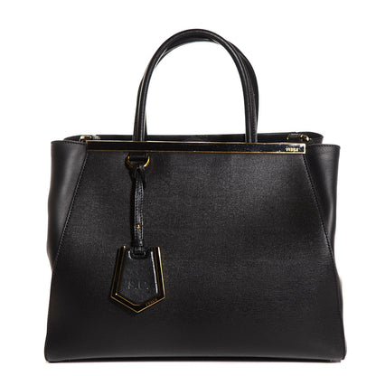 Fendi Vitello Elite Medium 2Jours Tote Black 1 of 10