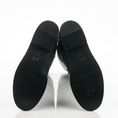 Chanel Calfskin Camellia High Boots 41.5 Black 5 of 7