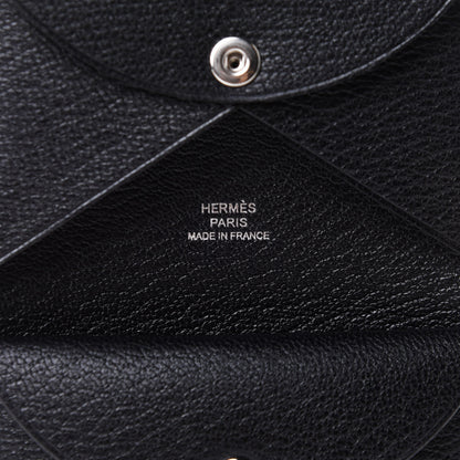 Hermes Chevre Mysore Calvi Duo Card Case Black 6 of 10