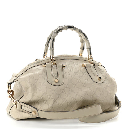 Gucci Guccissima Pop Bamboo Top Handle Tote White 3 of 12