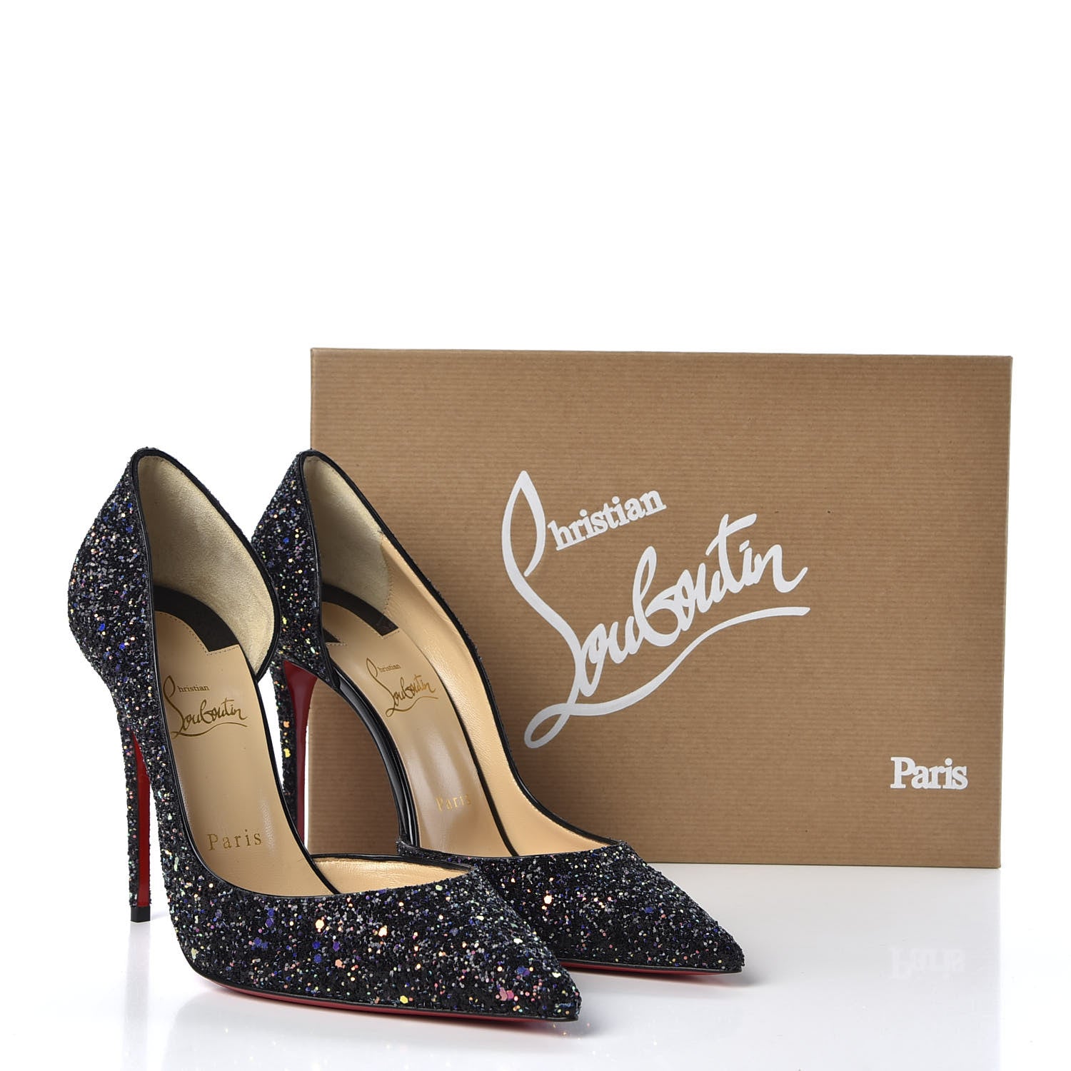 Christian Louboutin Glitter Dragonfly Iriza 100 Pumps 39.5 Black 9 of 9