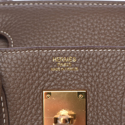 Hermes Taurillon Clemence Birkin 30 Etoupe 10 of 32