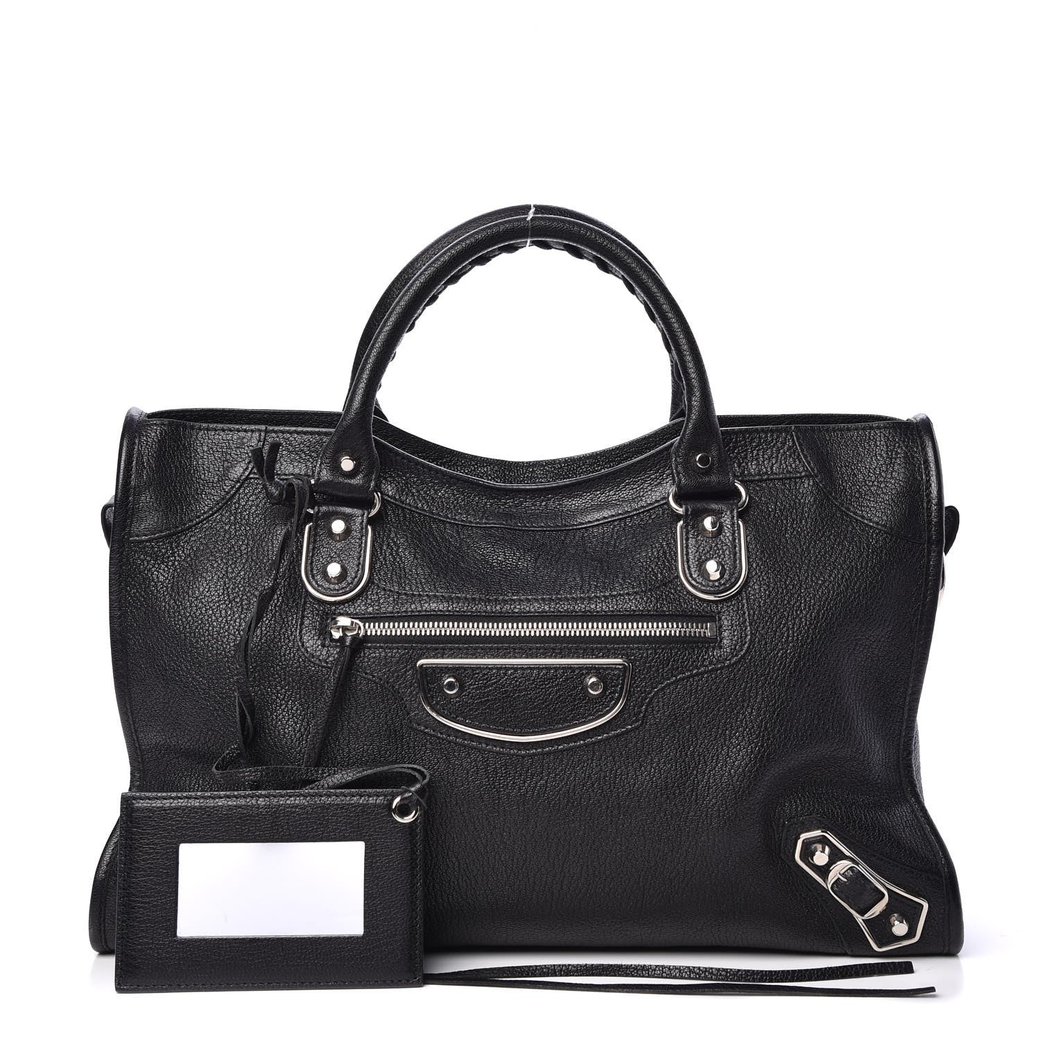 Balenciaga Chevre Silver Metallic Edge Hardware City Black 1 of 9