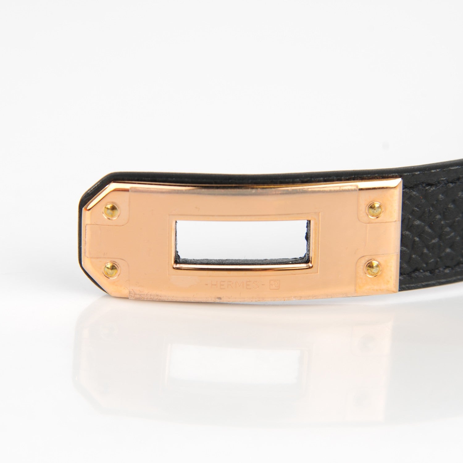 Hermes Epsom Kelly Double Tour Bracelet M Black 4 of 7
