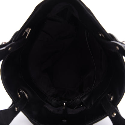 Chanel Coated Canvas Quilted Small Paris Biarritz Tote Black 5 of 9