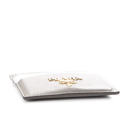 Prada Saffiano Metal Card Case Argilla 3 of 9