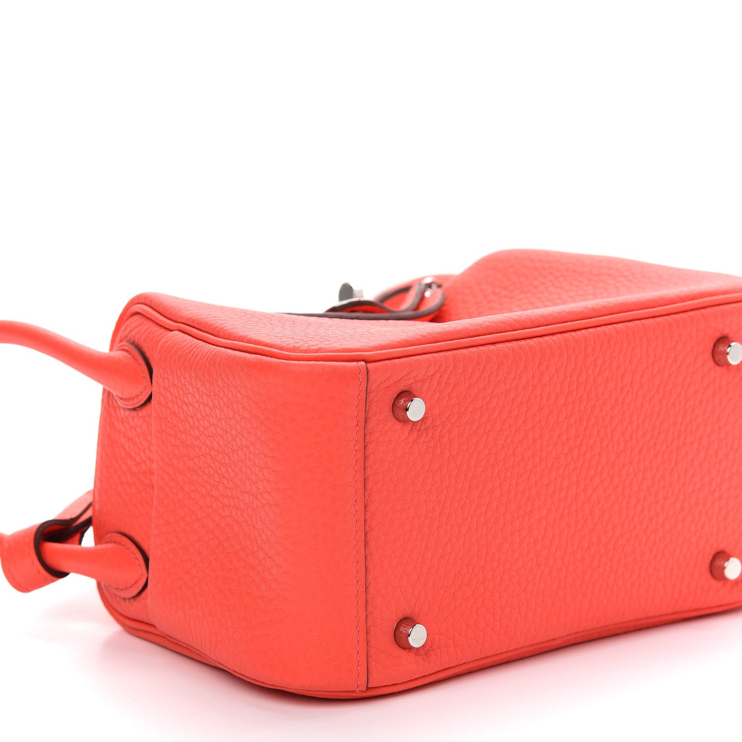 Hermes Taurillon Clemence Mini Lindy 20 Rose Texas 8 of 9
