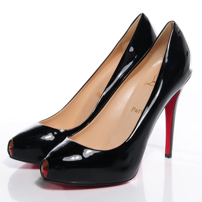 Christian Louboutin Patent Open Clic 120 Pumps 40 Black 3 of 6
