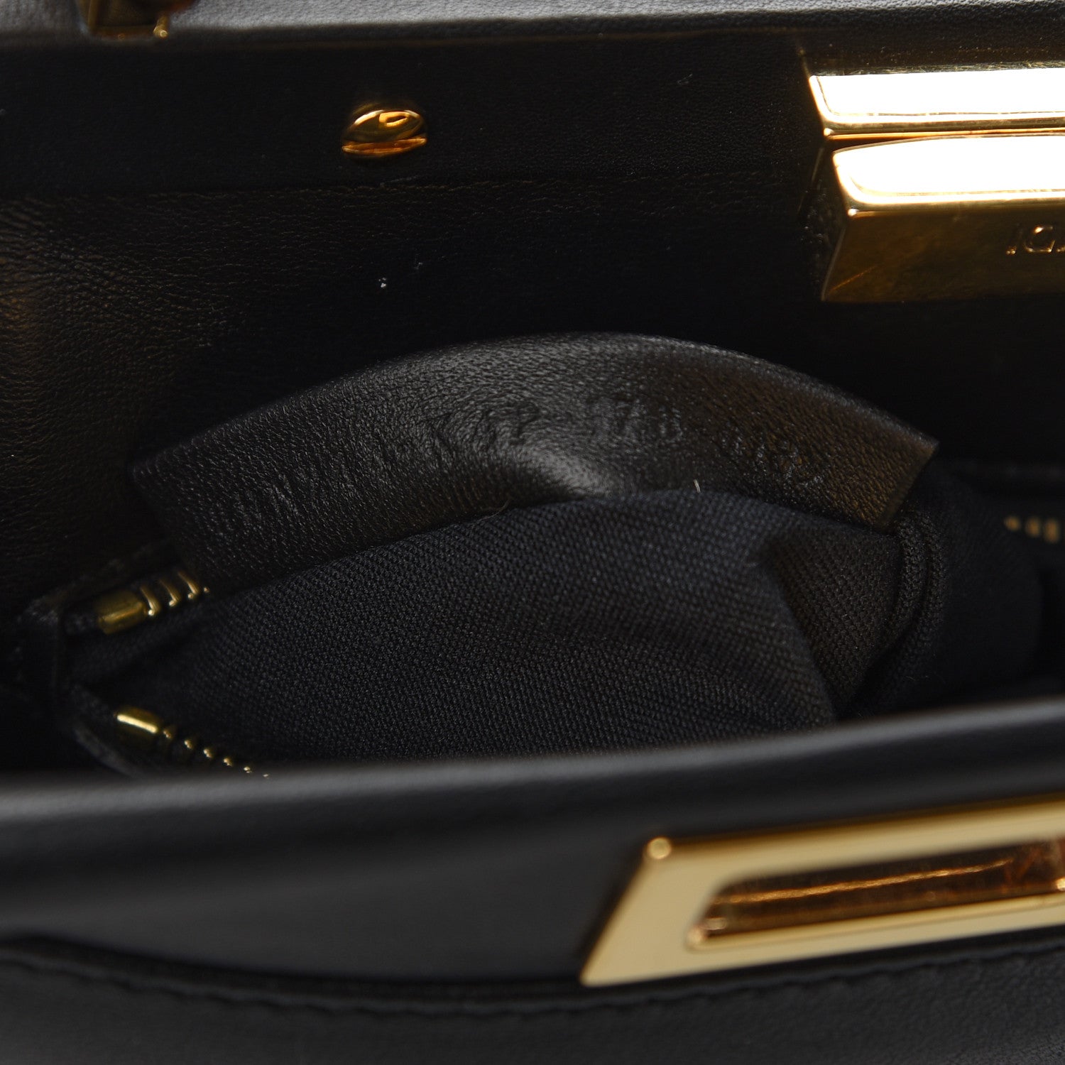 Fendi Nappa Mini Peekaboo Iconic Satchel Black 8 of 10