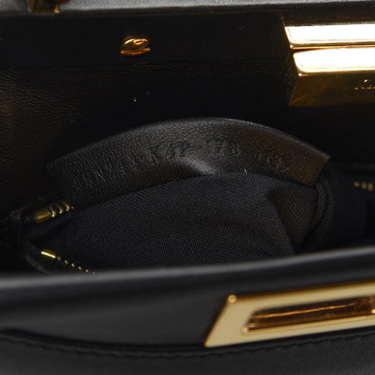 Fendi Nappa Mini Peekaboo Iconic Satchel Black 8 of 10