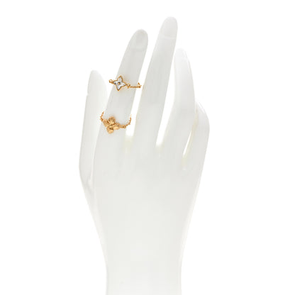 Louis Vuitton Crystal Blooming Strass Ring Set S 45 3.25 Gold 2 of 4