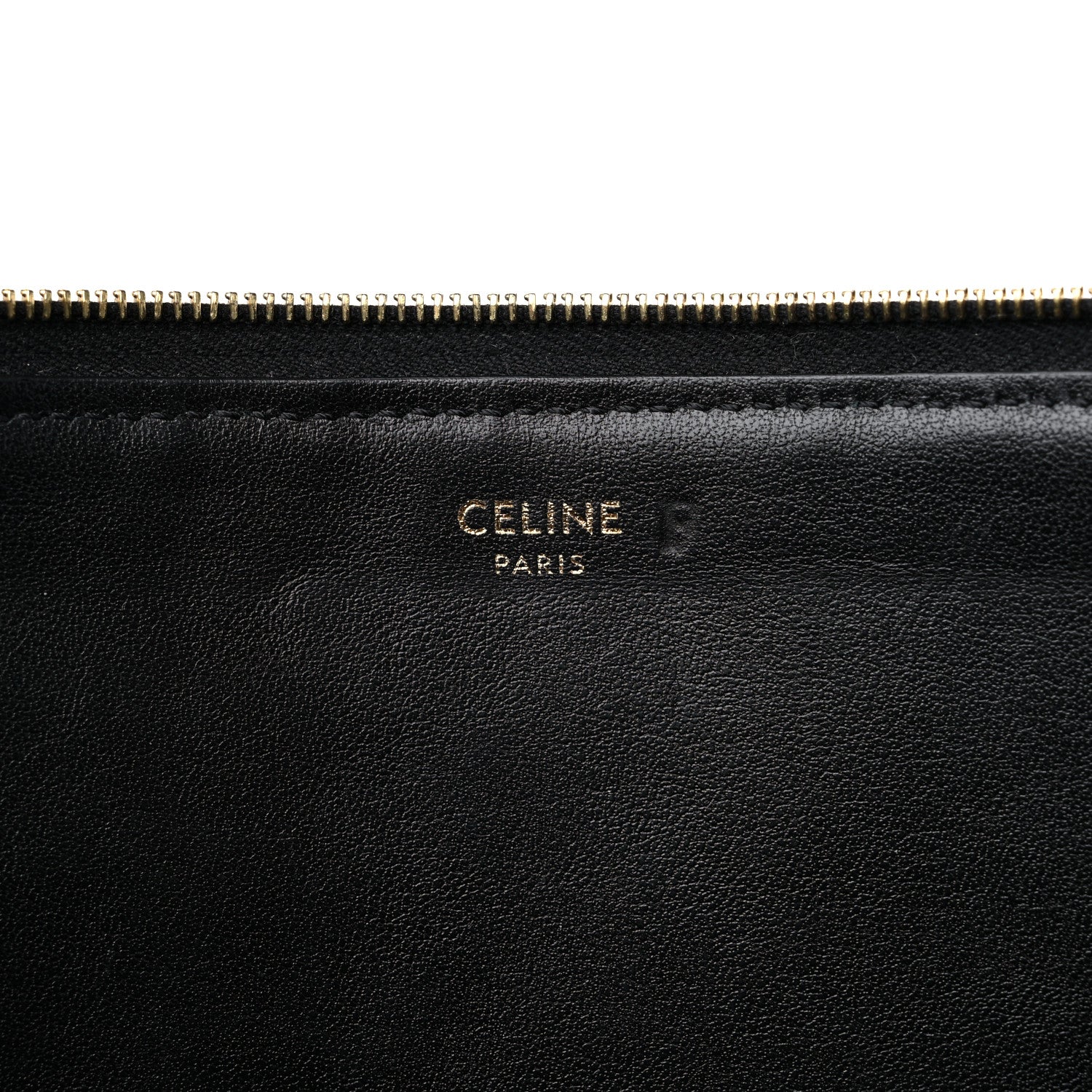 Celine Calfskin Quilted C Charm Pouch Black 6 of 10