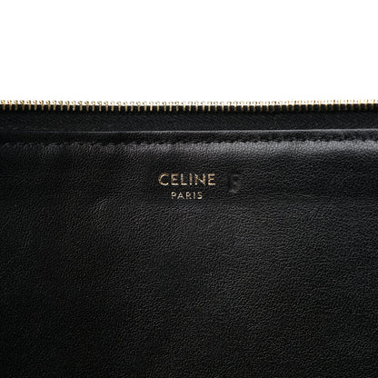 Celine Calfskin Quilted C Charm Pouch Black 6 of 10