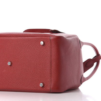Hermes Taurillon Clemence Lindy 30 Rouge Garance 7 of 8