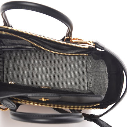 MCM Visetos Small Kathy Double Zip Tote Cognac Black 5 of 9