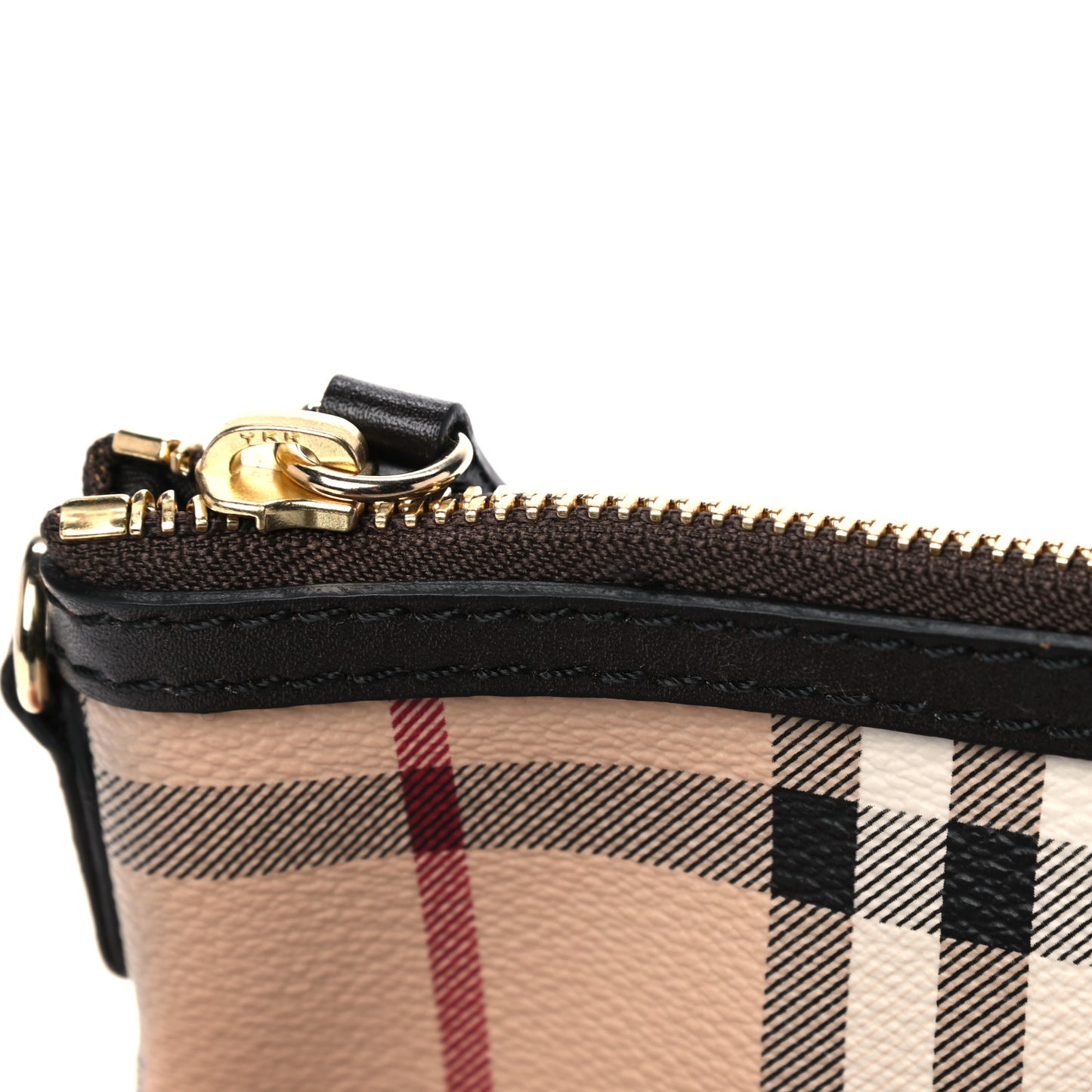 Haymarket Check Small Peyton Crossbody Clutch Bag Chocolate