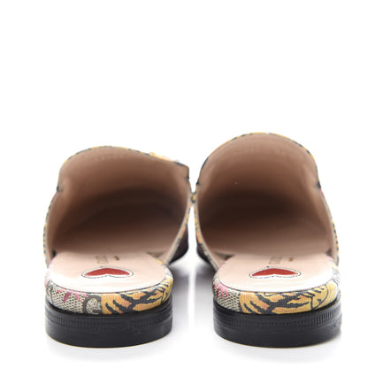 Gucci GG Supreme Monogram Bengal Womens Princetown Slippers 35 Beige Crop Pink 7 of 11