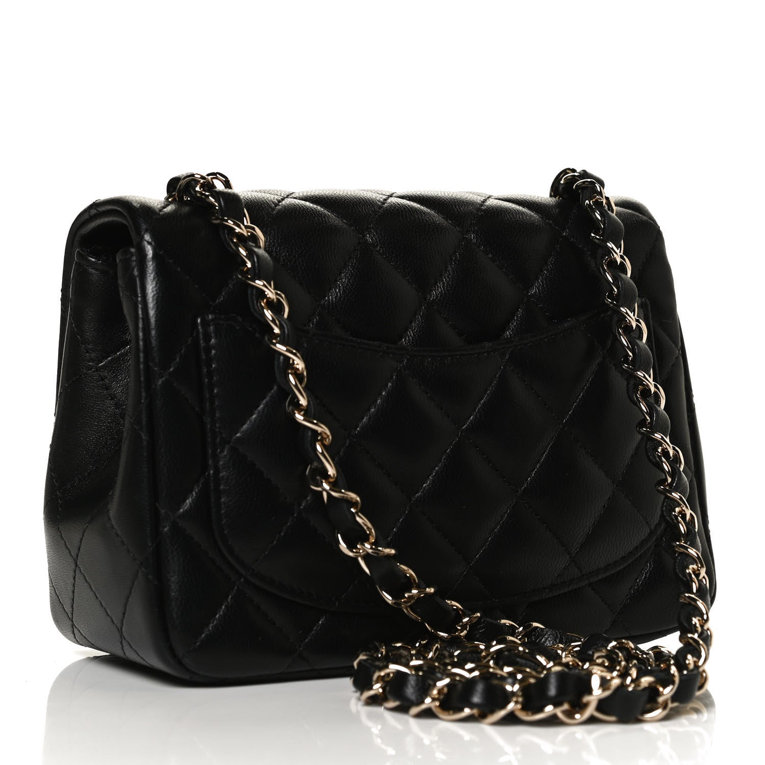 Chanel Lambskin Quilted Mini Square Flap Black 3 of 13