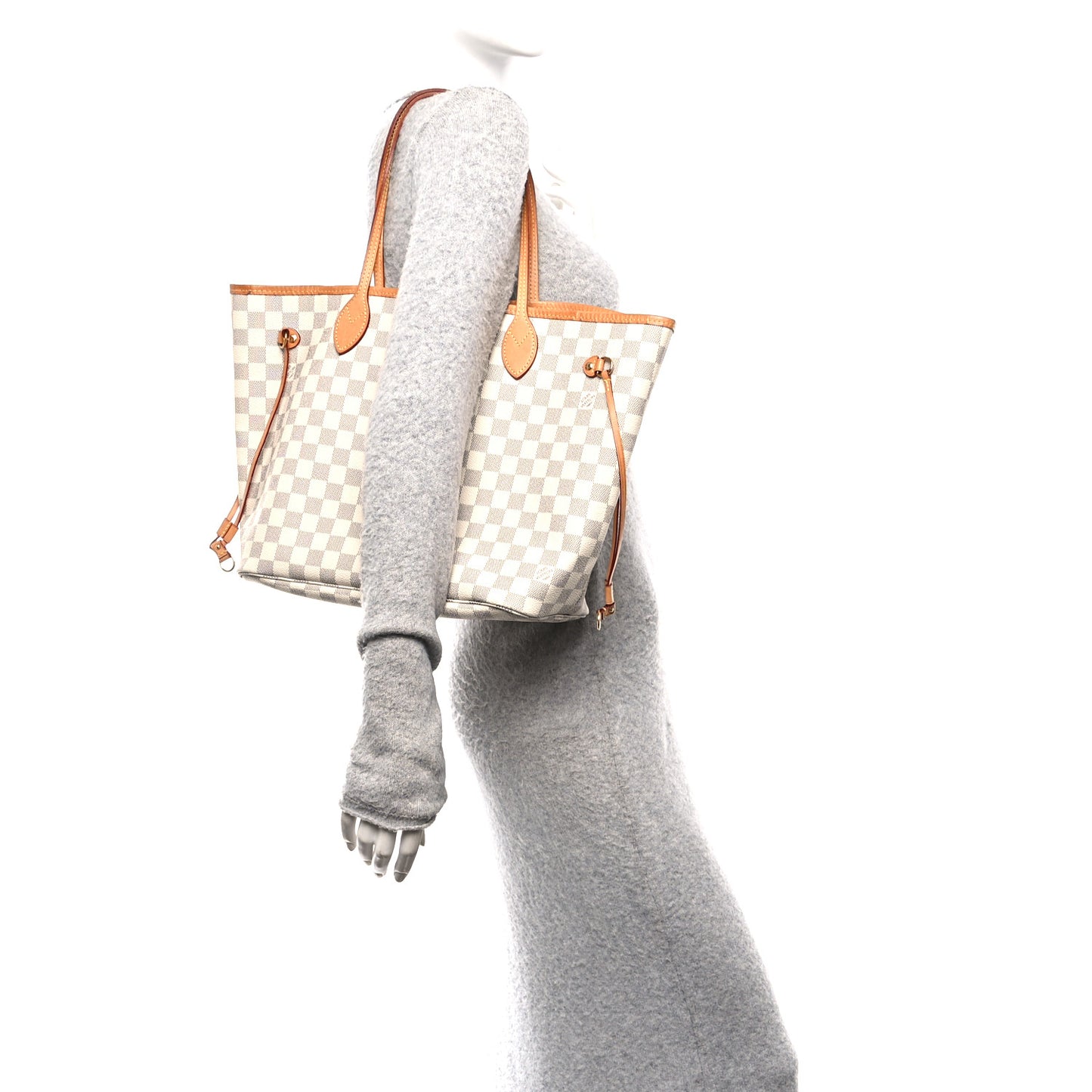 Damier Azur Neo Neverfull MM Rose Ballerine