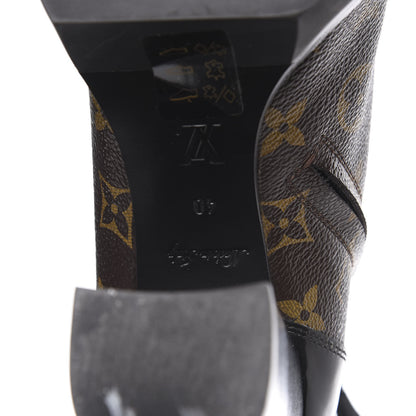 Louis Vuitton Patent Calfskin Monogram Star Trail Ankle Boots 40 Black 7 of 8
