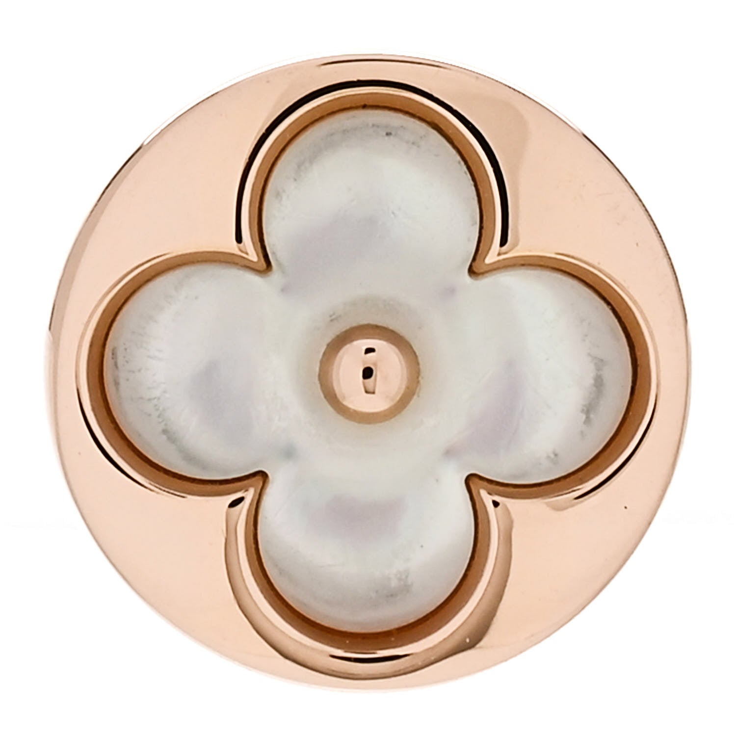 Louis Vuitton 18K Pink Gold Mother of Pearl Color Blossom Sun Stud Earring 1 of 4
