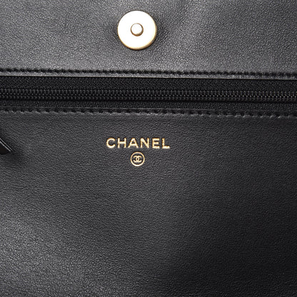 Chanel Caviar Quilted Boy Wallet On Chain WOC Black 6 of 12