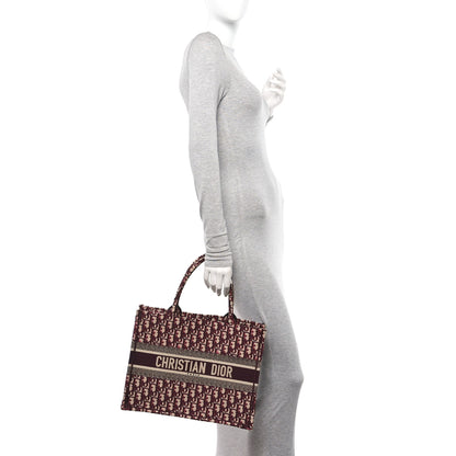 Christian Dior Oblique Medium Book Tote Burgundy Multicolor 2 of 10