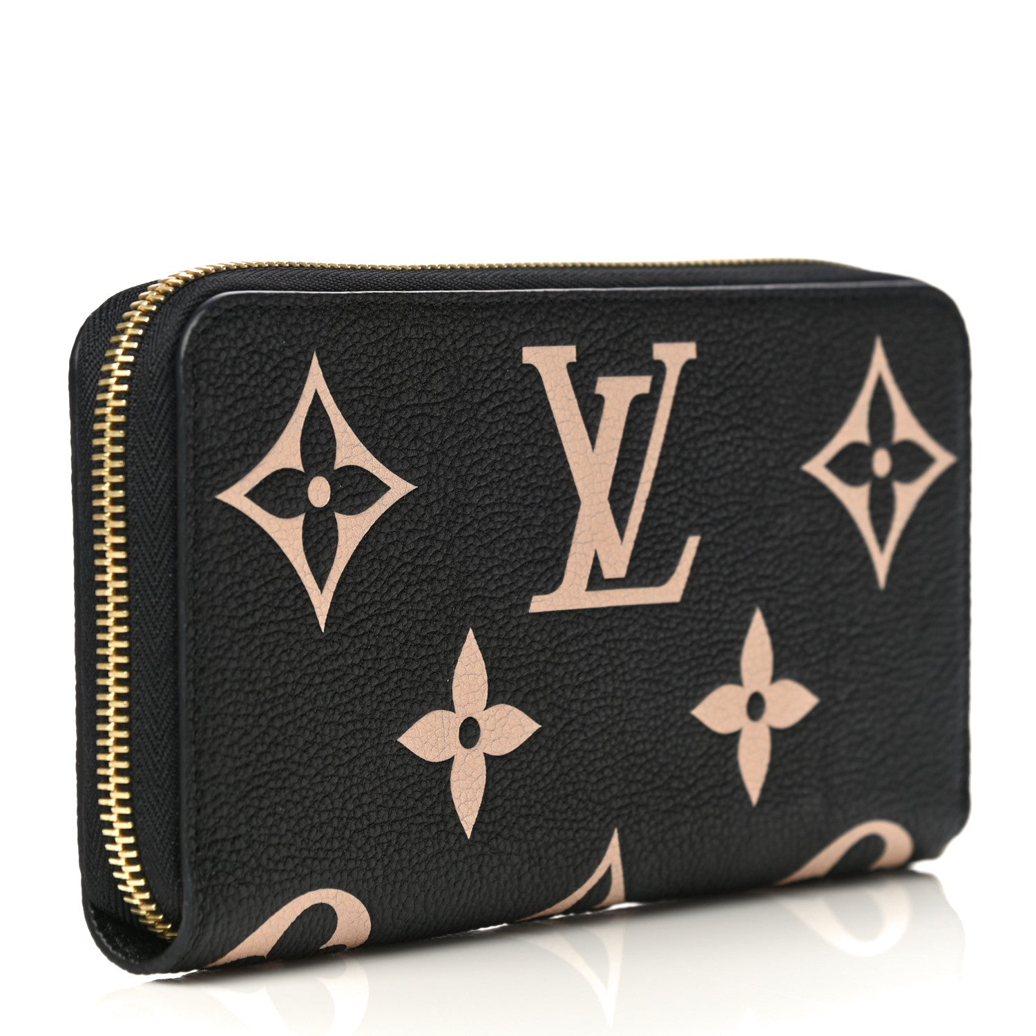 Louis Vuitton Empreinte Monogram Giant Zippy Wallet Black Beige 3 of 9