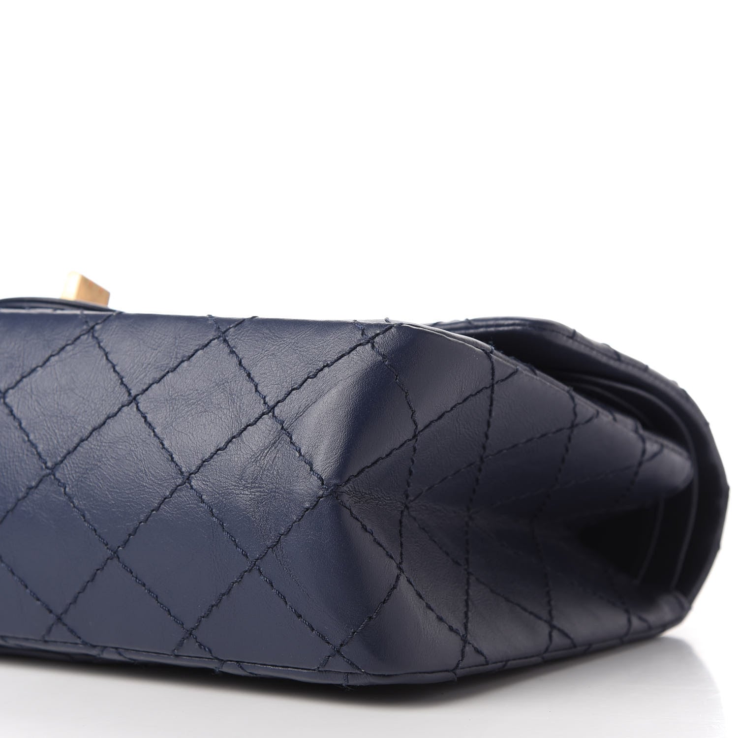 Chanel Aged Calfskin Quilted 2.55 Reissue 225 Flap Navy 7 of 11
