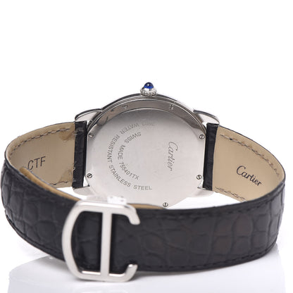 Cartier Stainless Steel Alligator 36mm Ronde Solo Quartz Watch 5 of 8