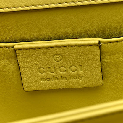 Gucci Snakeskin Crystal GG Broadway Shoulder Bag Yellow 6 of 10