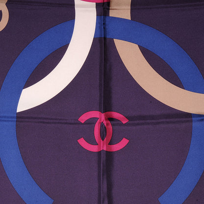 Chanel Silk CC Logo Scarf Multicolor 3 of 5