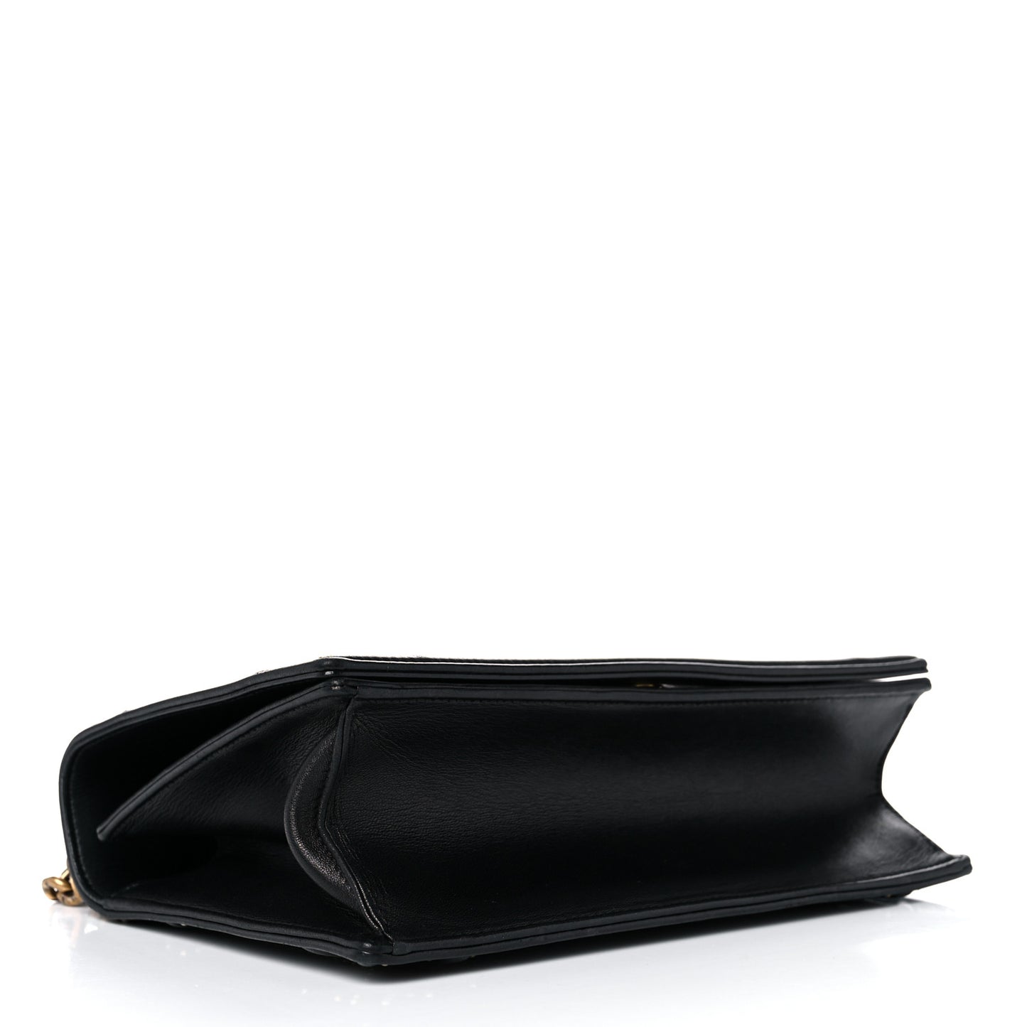 Lambskin Studded Medium Diorama Flap Bag Black