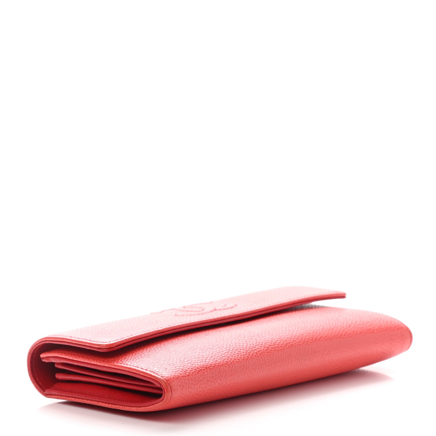 Caviar Timeless CC Large Flap Wallet Light Red