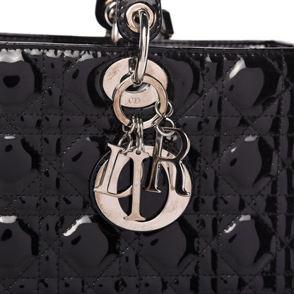 Christian Dior Patent Cannage Large Lady Dior Black 10 of 10