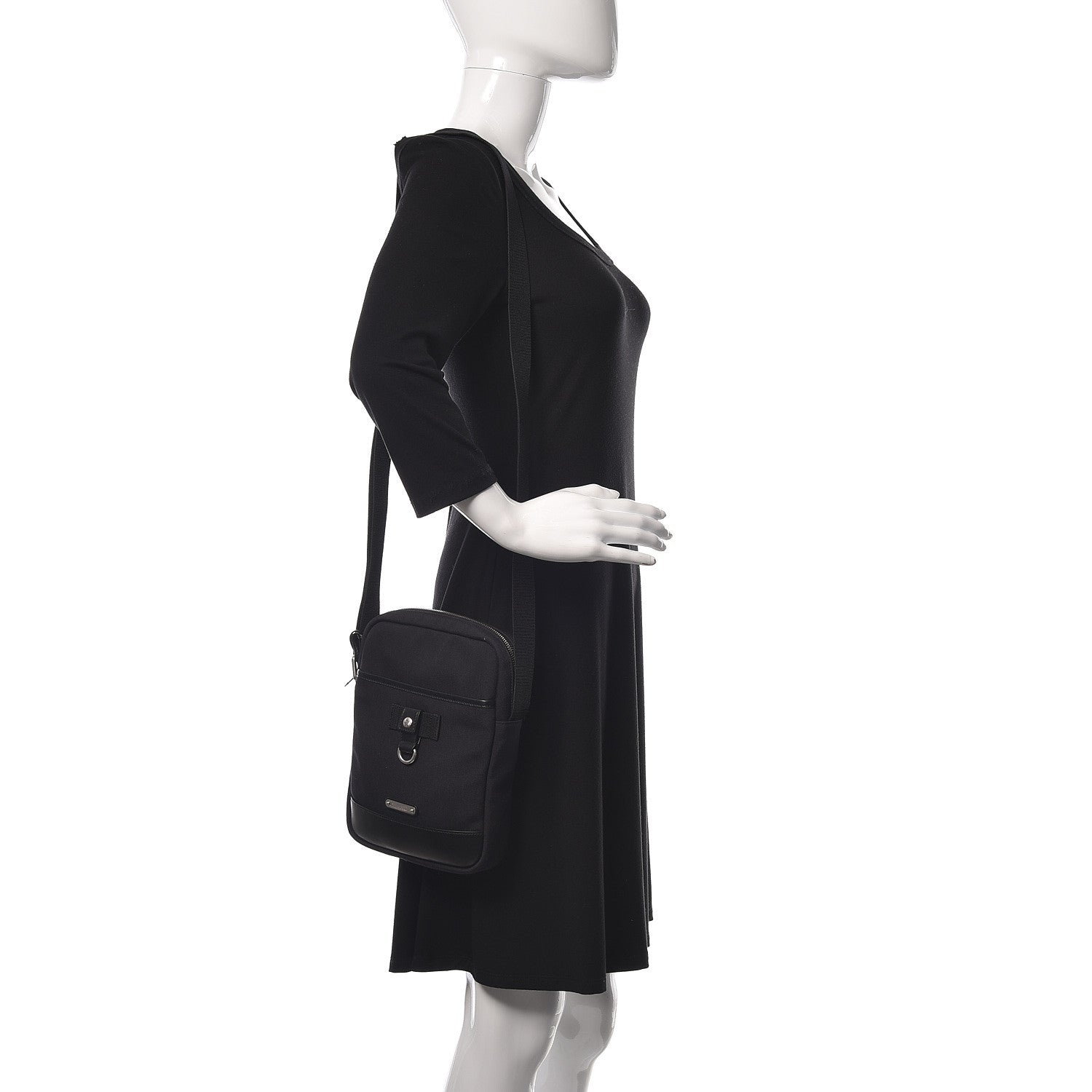 Saint Laurent Canvas Rivington Race Pouch Black 2 of 9