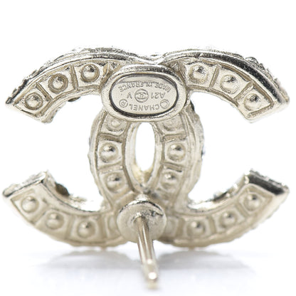 Chanel Pearl Crystal CC Earrings Gold 4 of 5