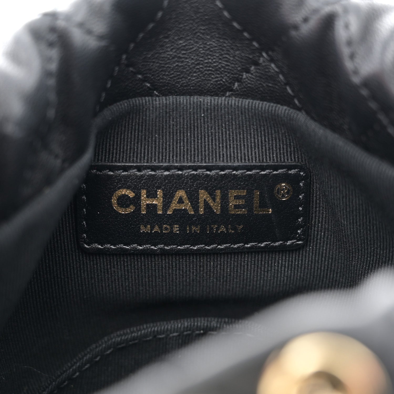 Chanel Lambskin Quilted Pearl Mini About Pearls Drawstring Bag Black 6 of 11
