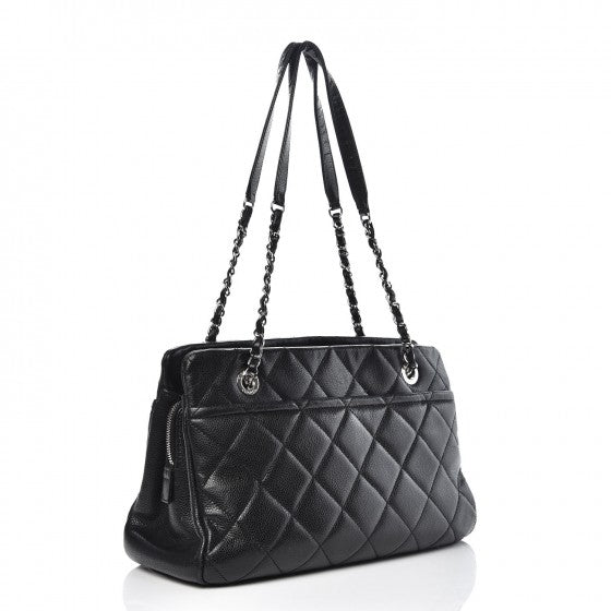 Chanel Caviar Quilted Timeless CC Soft Tote Black 3 of 14